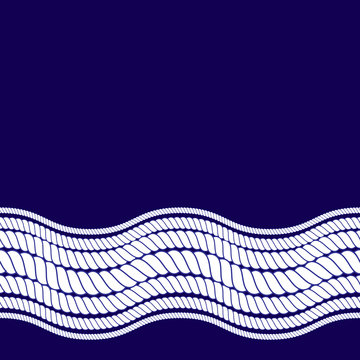 Marine rope seamless pattern. Nautical vintage decorative elements. Navy style graphic design. Vector illustration EPS 10.