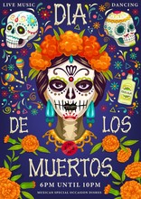 Mexican Holiday, Dia De Los Muertos Calavera Skull