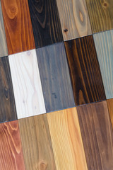 Wall Mural - Samples of different kinds of wood