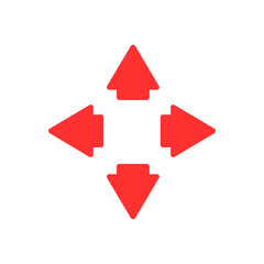 Wall Mural - Four way arrows left and right directions opposite. Vector illustration.