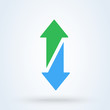 © studiographicmh - Up and down arrow flat style. illustration icon isolated on white background.