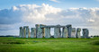 Stonehenge landscape and blue sky, England
