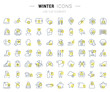 © M.Style - Set Vector Line Icons of Winter