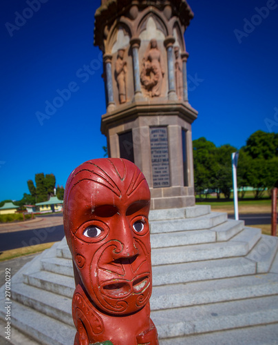 Maori Statue In Rotorua New Zealand Buy This Stock Photo And Explore Similar Images At Adobe Stock Adobe Stock