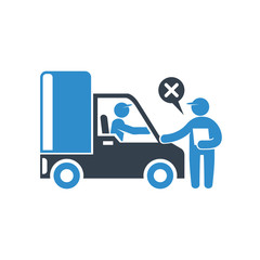 Wall Mural - truck delivery and staff, checkpoint checker