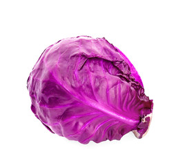 Wall Mural - Purple cabbage isolated on white background