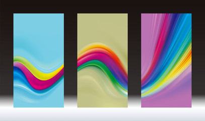 Aufkleber - Abstract colored  mesh screen wallpaper background vertical bunting banners.