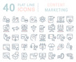 © M.Style - Set Vector Line Icons of Content Marketing