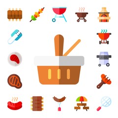 Sticker - bbq icon set