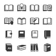 book icon set vector image 