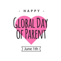 global parent day vector template. design for banner, greeting cars or print.