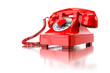 © magann - old red dial-up phone