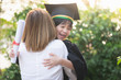 © lalalululala - Asian mother embracing her son on graduation day