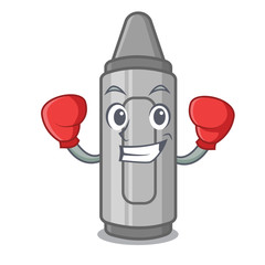 Sticker - Boxing grey crayon isolated with the cartoon