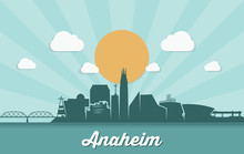 Anaheim Skyline - California - United States Of America - USA - Vector Illustration - Vector