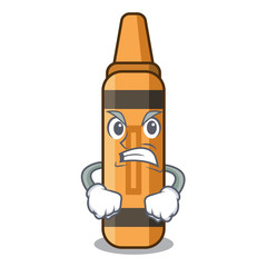 Sticker - Angry orange crayon in the cartoon shape