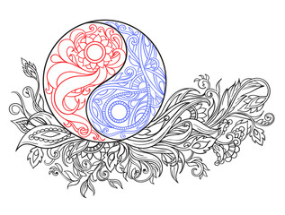 Yin Yang sign in patterns