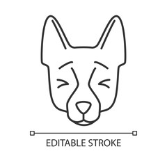 Sticker - German Shepherd cute kawaii linear character