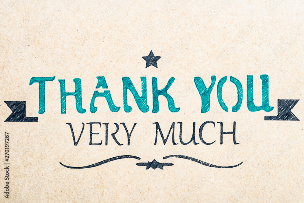 Ilustración de Stock Arrière plan carte message thank you very