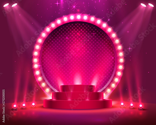 Cuadros en Lienzo Stage Podium Scene with for Award Ceremony