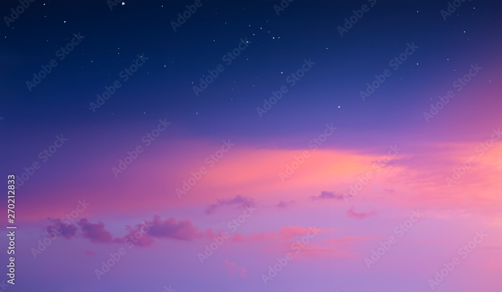 magical pink sunrise sky background - obrazy, fototapety, plakaty 