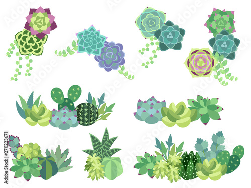 多肉植物の寄せ植え飾り枠イラストセット Stock Vector Adobe Stock 多肉植物の寄せ植え飾り枠イラストセット Stock Vector Adobe Stock