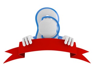 Sticker - Baby dummy character with blank banner