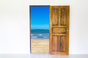  Door opening to beach
