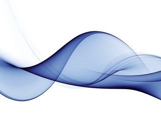 Abstract blue smooth wave motion illustration