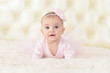© aletia2011 - Portrait of cute charming girl in pink dress