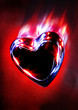 Flammendes Herz ,  Konzept Liebe, 