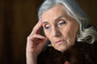 © aletia2011 - Close up portrait of tired senior woman posing