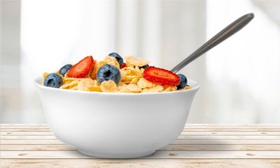 Sticker - Healthy Homemade Oatmeal with Berries for Breakfast