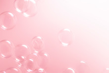 Pink Bubbles Abstract Background.