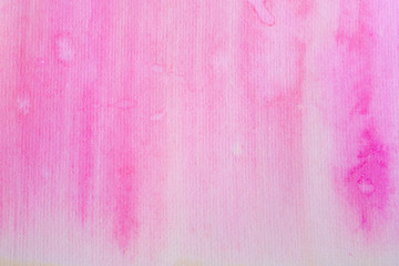 Wall Mural - watercolor background filled pink wet paint drawing technique. on textured watercolor paper paint