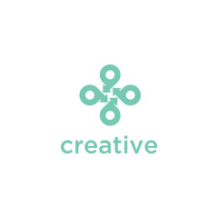 Poster - Abstract logo. Minimalistic logo design. Creative logo. Beautiful and simple element.