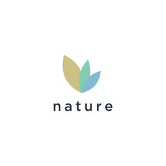 Poster - Natural product logo design vector template. Leaf icon