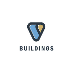 Leinwandbilder - real estate property investment logo. real estate and mortgage logo template