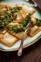 Wall Mural - Pesto Meat Ravioli