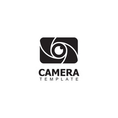 Canvas Print - Camera icon logo design vector template