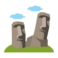 Canvas Print - Moai statue of easter island design