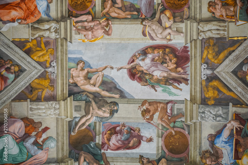 God And Adam On The Sistine Chapel Ceiling By Michelangelo Buy
