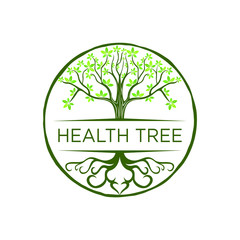 Wall Mural - Health tree logo for the environment and treatment