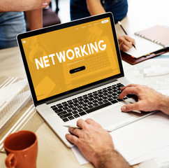 Wall Mural - online networking