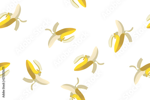 シームレスのバナナのイラストの連続柄 白背景 夏のイメージ テキスタイル ファブリック アロハシャツ Banana Pattern Stock Vector Adobe Stock