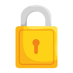 Poster - safe secure padlock isolated icon