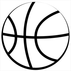 Wall Mural - Simple Basketball Vector Icon Illustration Graphic