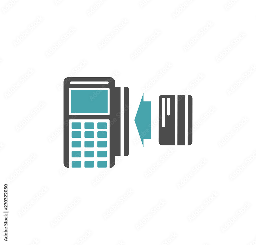 Pos terminal icon on background for graphic and web design. Simple ...