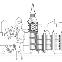 Wall Mural - Big ben tower landmark design