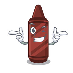 Poster - Wink brown crayon isolated with the mascot